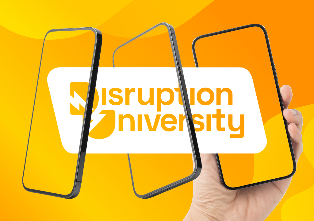 Disruption University E--course App Advertisement